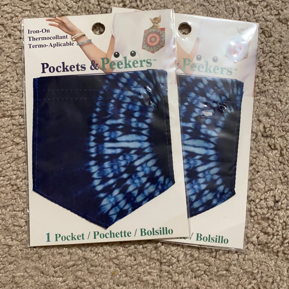 Pockets & Peekers Iron On Adhesive Pocket Patches
